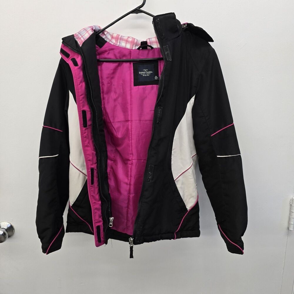 Faded Glory Women's XL(14-16) Softshell Coat Winter Jacket with Removable Hood
